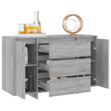 Buffet avec 3 tiroirs sonoma gris 120x41x75cm bois d'ingénierie