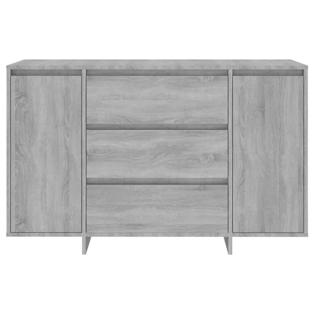 Buffet avec 3 tiroirs sonoma gris 120x41x75cm bois d'ingénierie