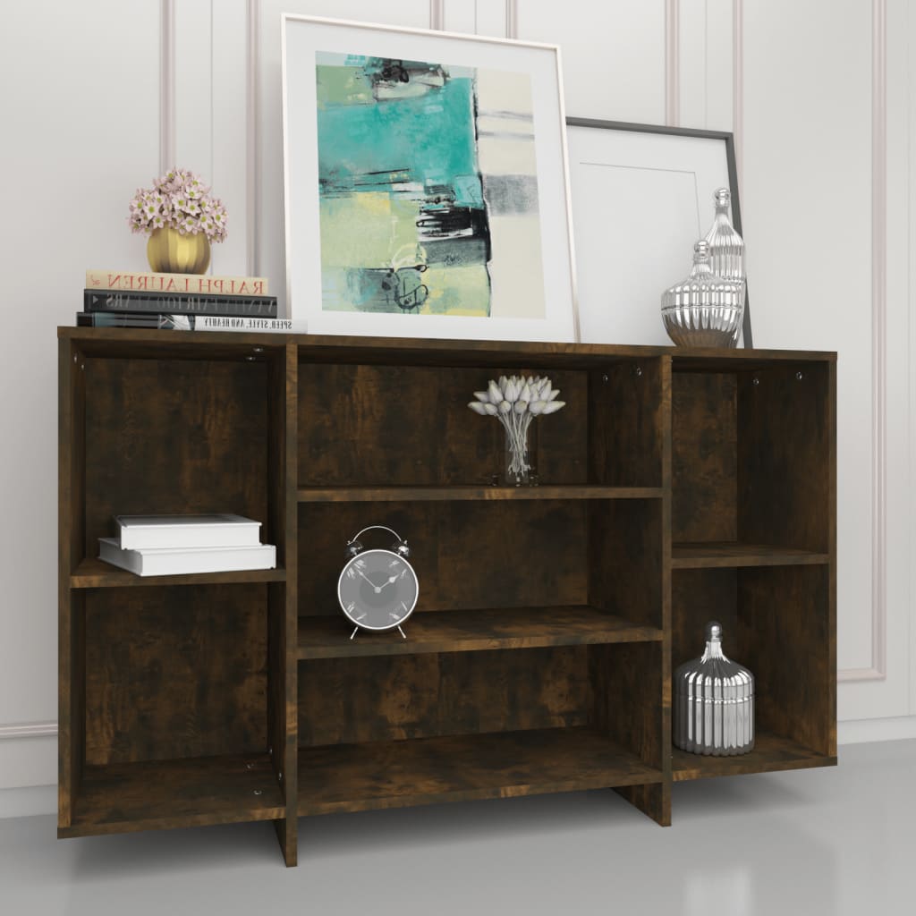 Smoked oak sideboard 120x30x75 cm engineered wood