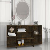 Smoked oak sideboard 120x30x75 cm engineered wood