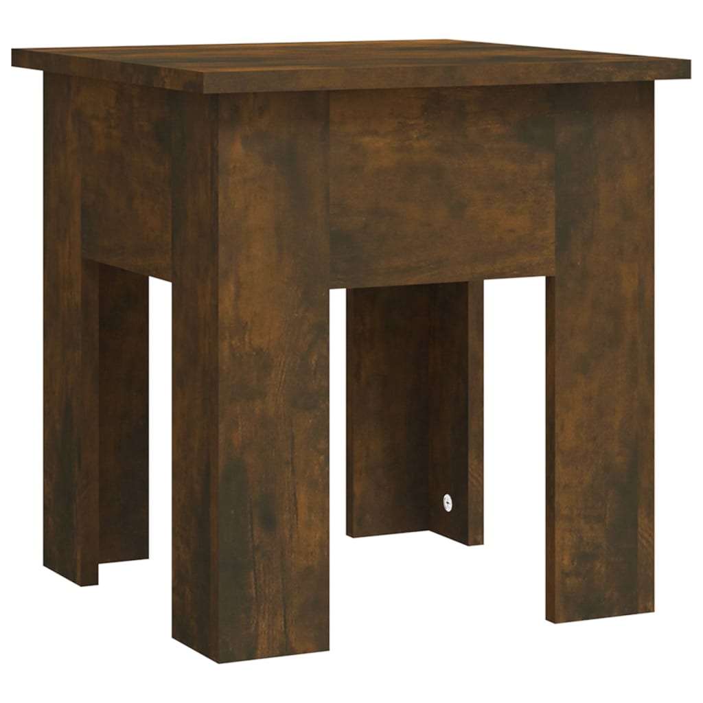 Table basse chêne fumé 40x40x42 cm bois d'ingénierie