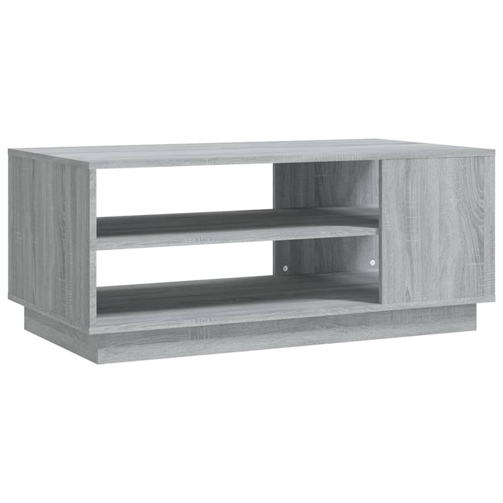 Table basse sonoma gris 102x55x43 cm bois d'ingénierie