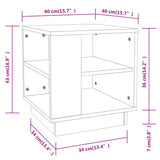 Table basse Sonoma gris 40x40x43 cm Bois d'ingénierie