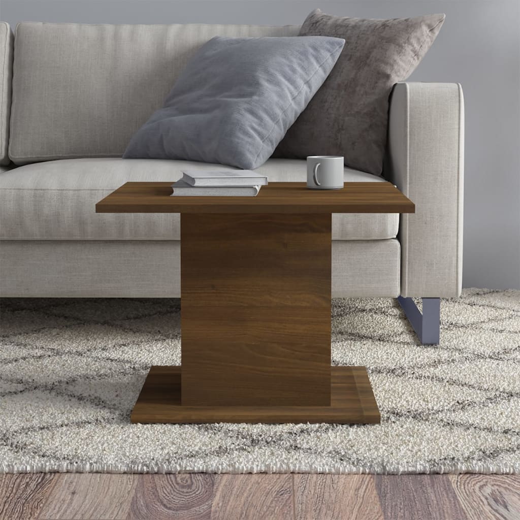 Table basse chêne marron 55,5x55,5x40 cm bois d'ingénierie