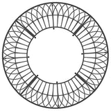 Runde Baumturmbank Ø160 cm Schwarzer Stahl