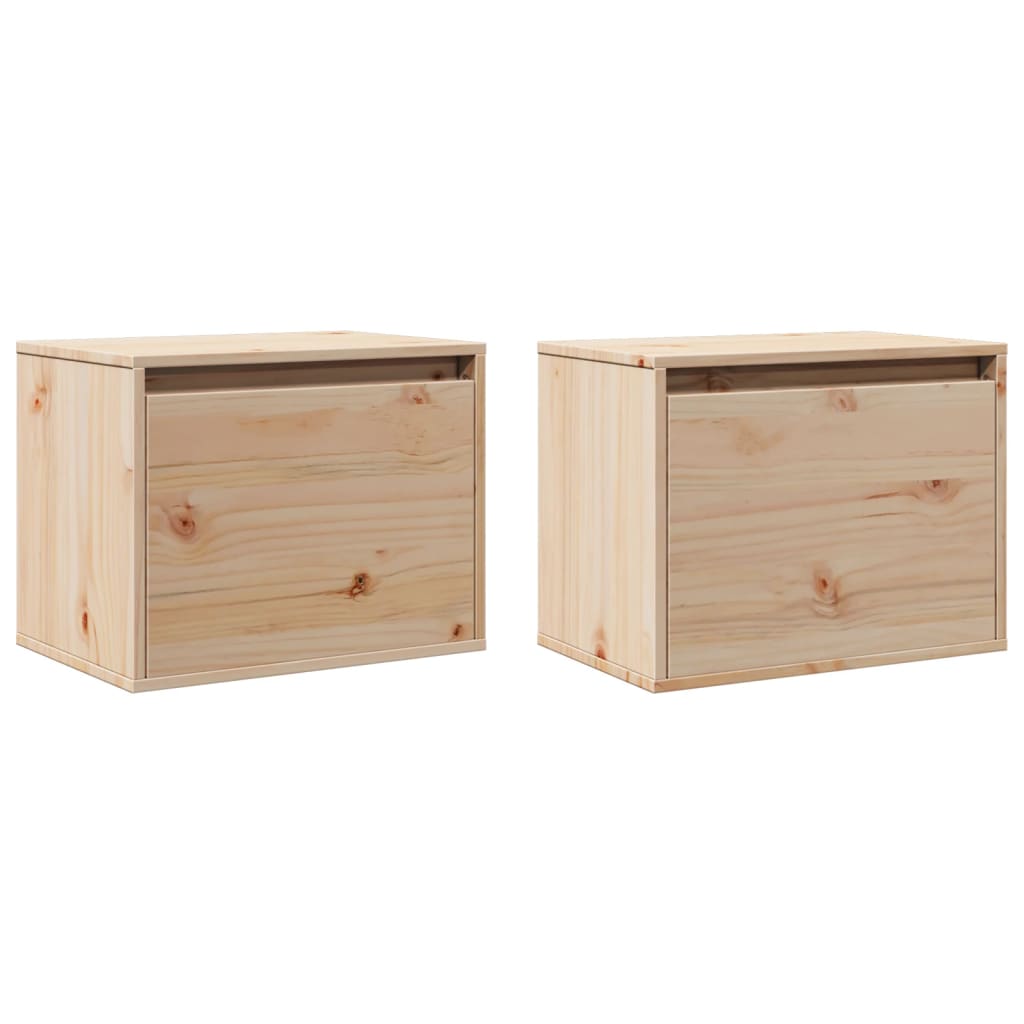 Armoires murales 2 pcs 45x30x35 cm Bois de pin massif