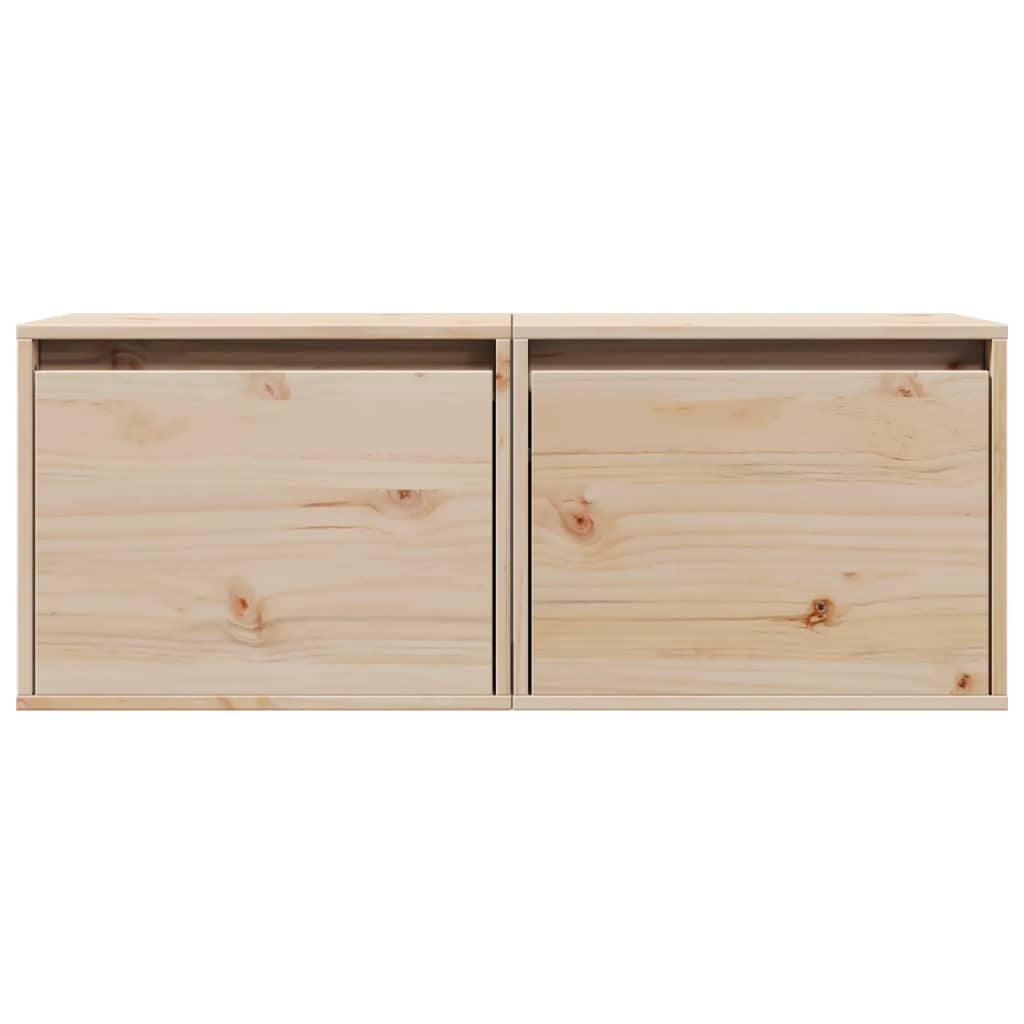 Armoires murales 2 pcs 45x30x35 cm Bois de pin massif