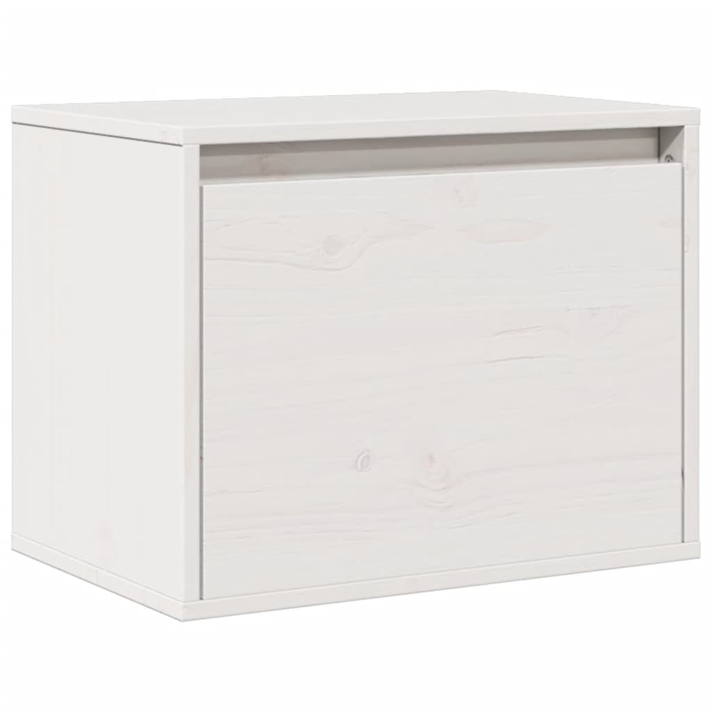 Armoire murale Blanc 45x30x35 cm Bois de pin massif