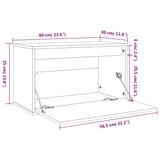 Armoire murale 60x30x35 cm Bois de pin massif