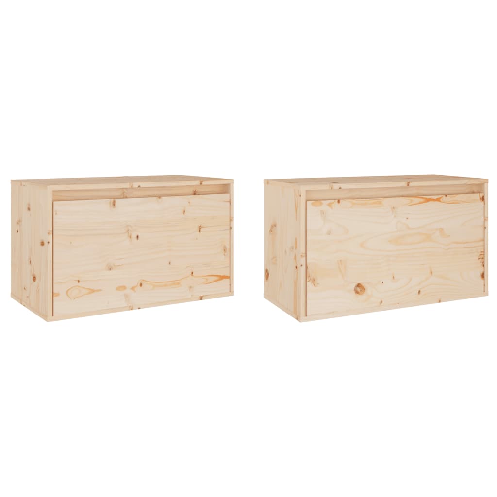 Armoires murales 2 pcs 60x30x35 cm Bois de pin massif