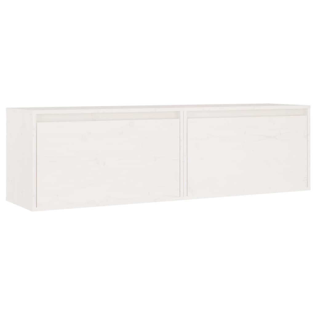 Armoires murales 2 pcs Blanc 60x30x35 cm Bois de pin massif