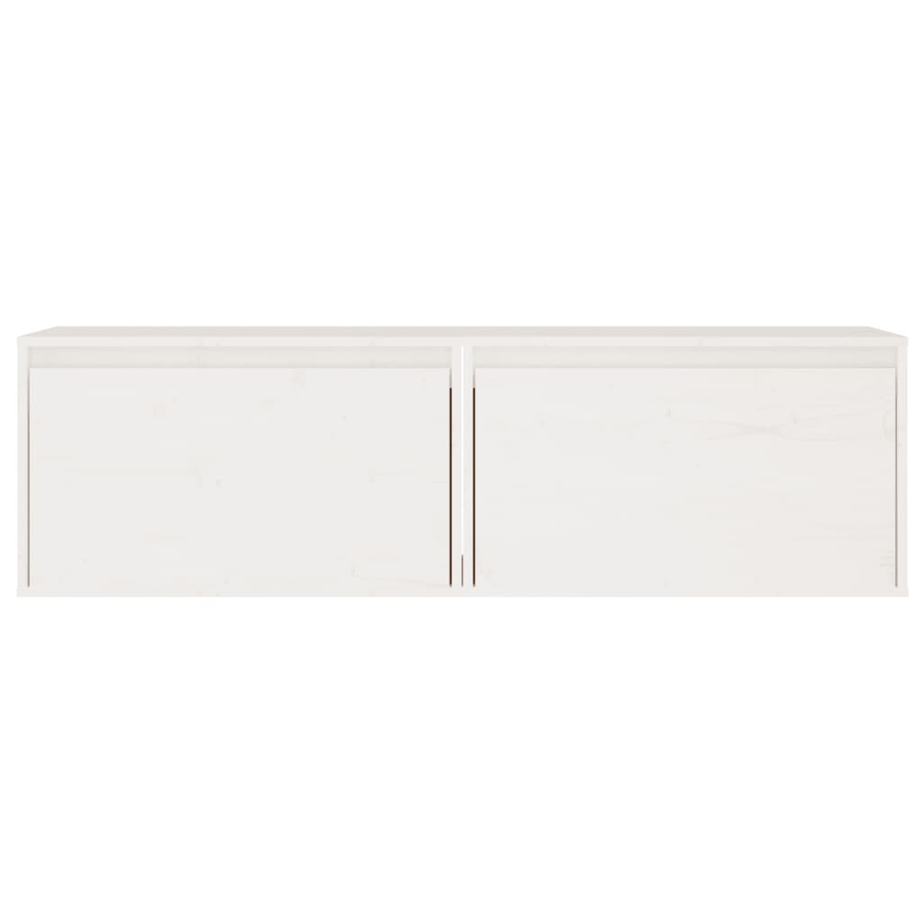 Armoires murales 2 pcs Blanc 60x30x35 cm Bois de pin massif