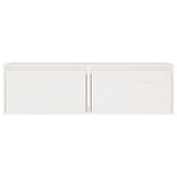 Armoires murales 2 pcs Blanc 60x30x35 cm Bois de pin massif