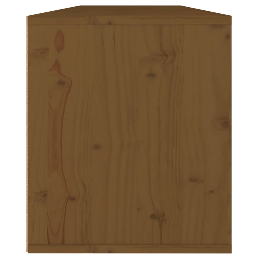 Armoires murales 2pcs Marron miel 60x30x35cm Bois de pin massif