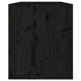 Armoire murale Noir 60x30x35 cm Bois de pin massif