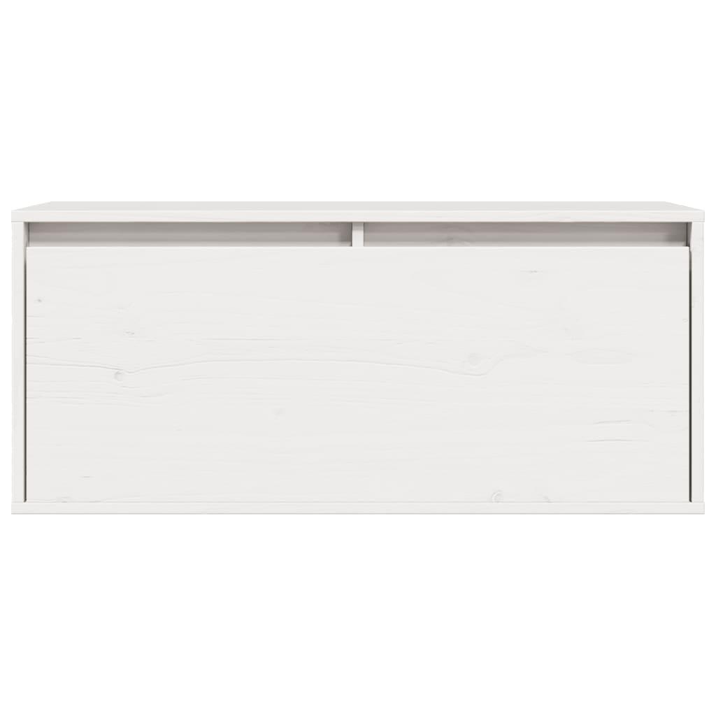 Armoire murale Blanc 80x30x35 cm Bois de pin massif