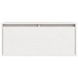 Armoire murale Blanc 80x30x35 cm Bois de pin massif