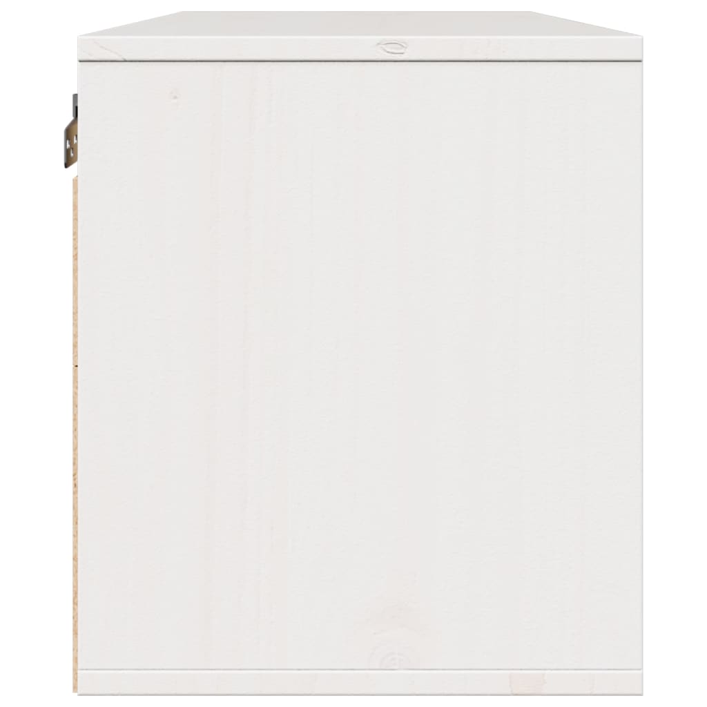 Armoire murale Blanc 80x30x35 cm Bois de pin massif