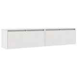 Armoires murales 2 pcs Blanc 80x30x35 cm Bois de pin massif