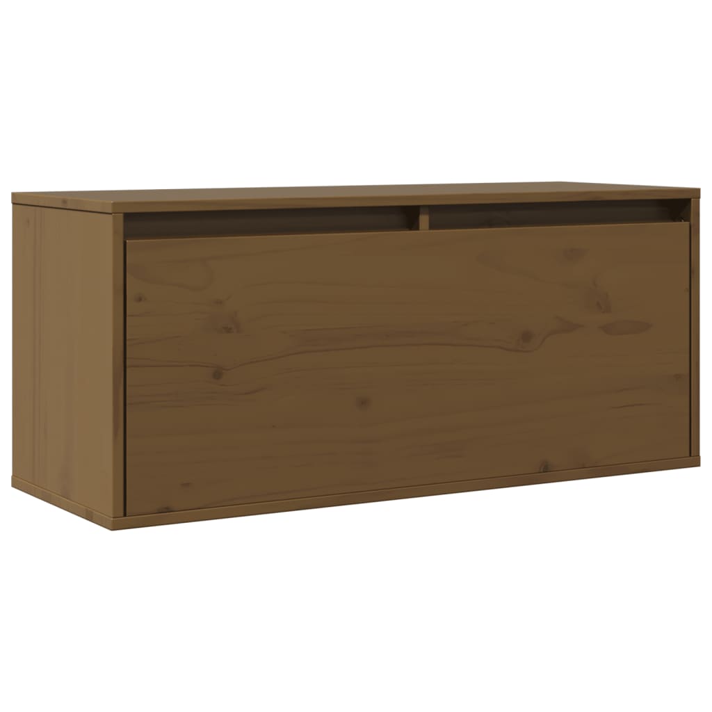 Armoire murale Marron miel 80x30x35 cm Bois de pin massif