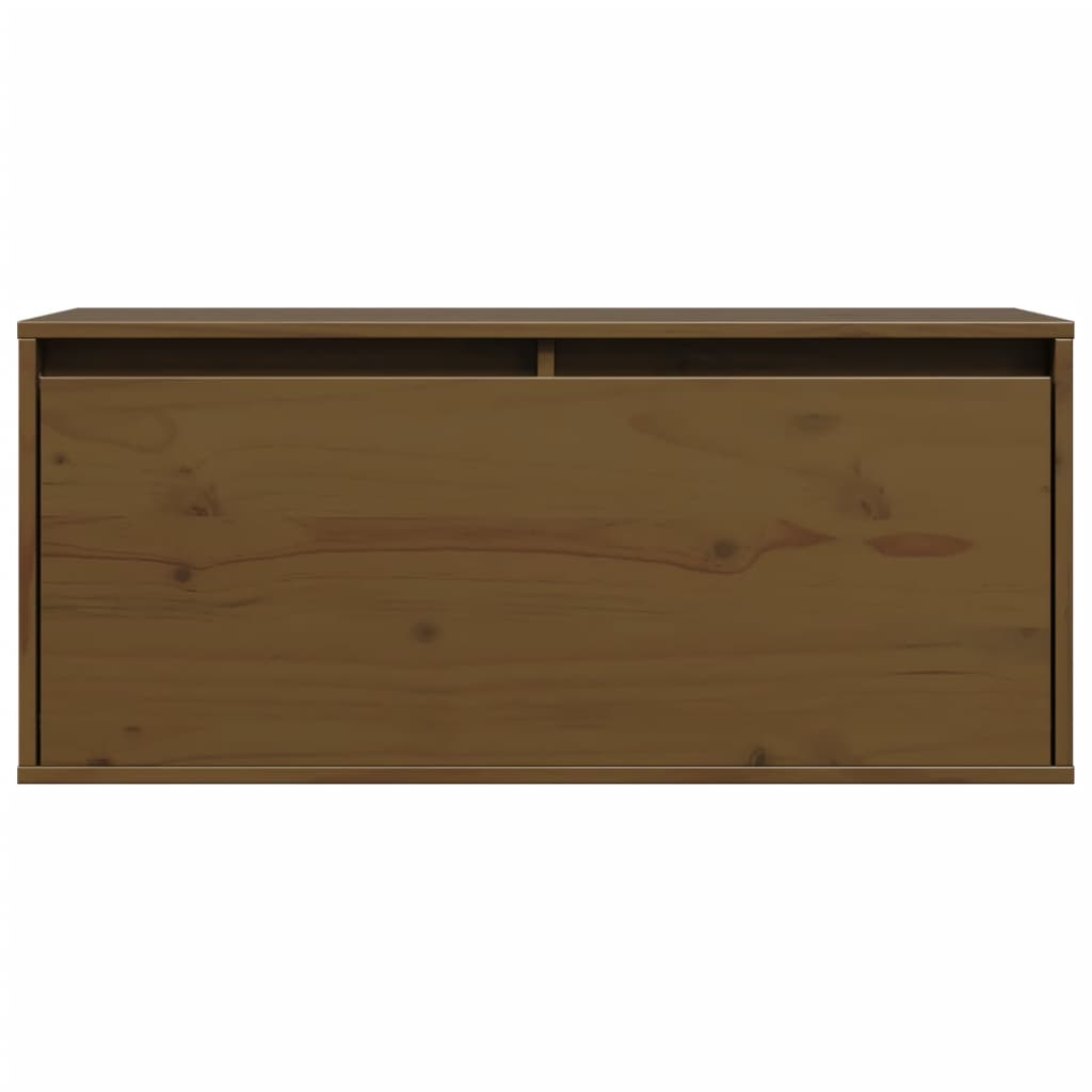 Armoire murale Marron miel 80x30x35 cm Bois de pin massif