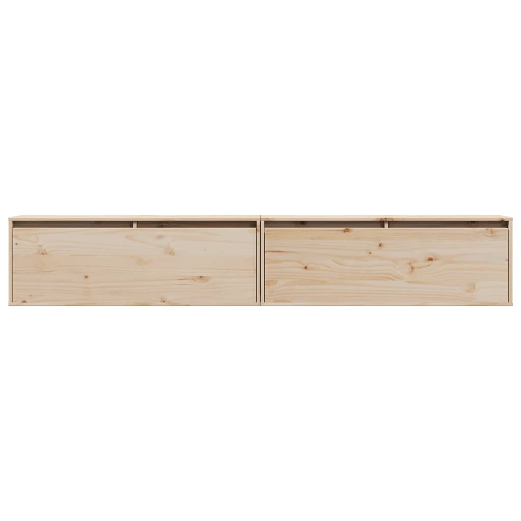 Armoires murales 2 pcs 100x30x35 cm Bois de pin massif