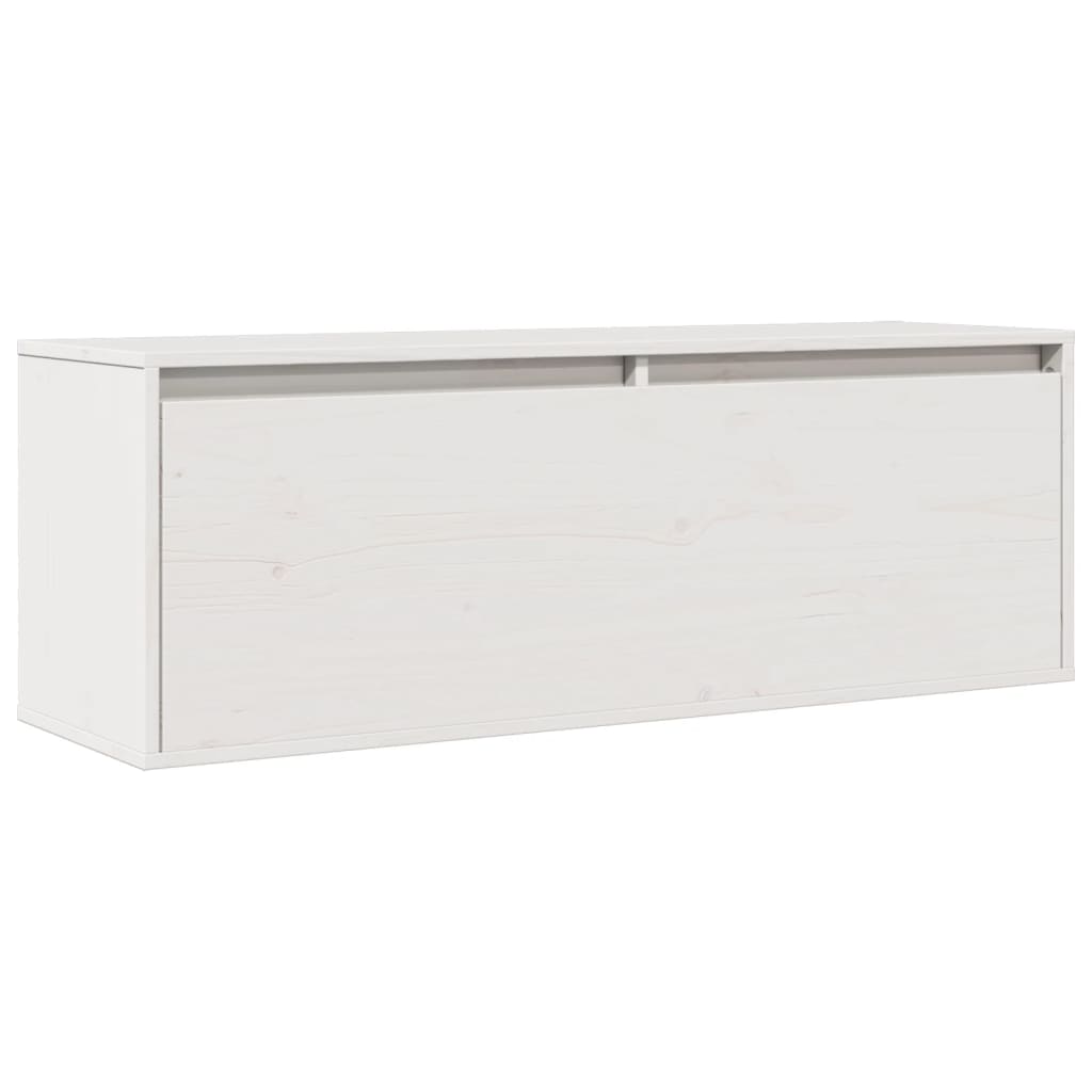 Armoire murale Blanc 100x30x35 cm Bois de pin massif