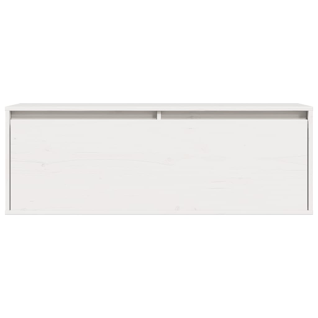 Armoire murale Blanc 100x30x35 cm Bois de pin massif