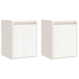 Armoires murales 2 pcs Blanc 30x30x40 cm Bois de pin massif