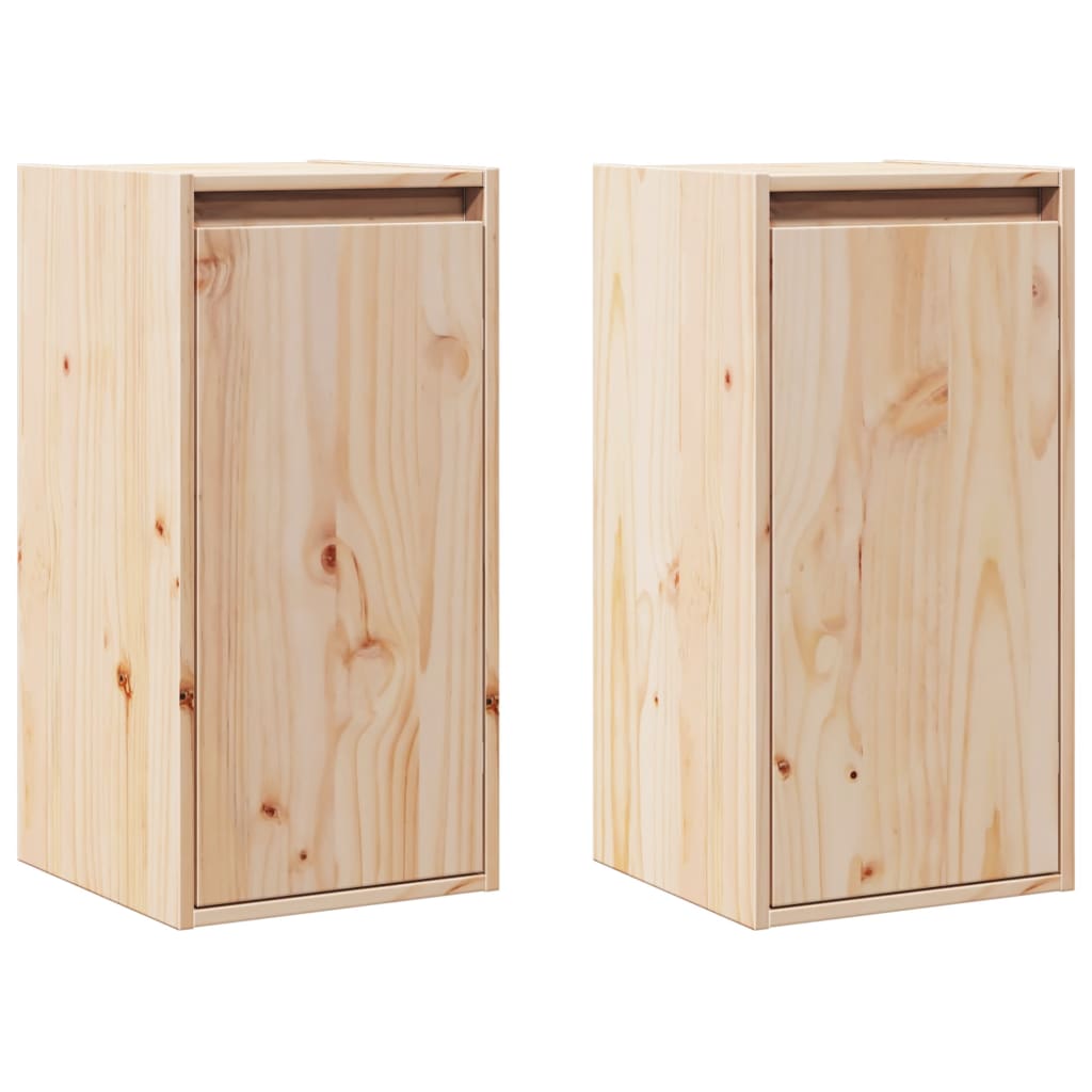 Armoires murales 2 pcs 30x30x60 cm Bois de pin massif