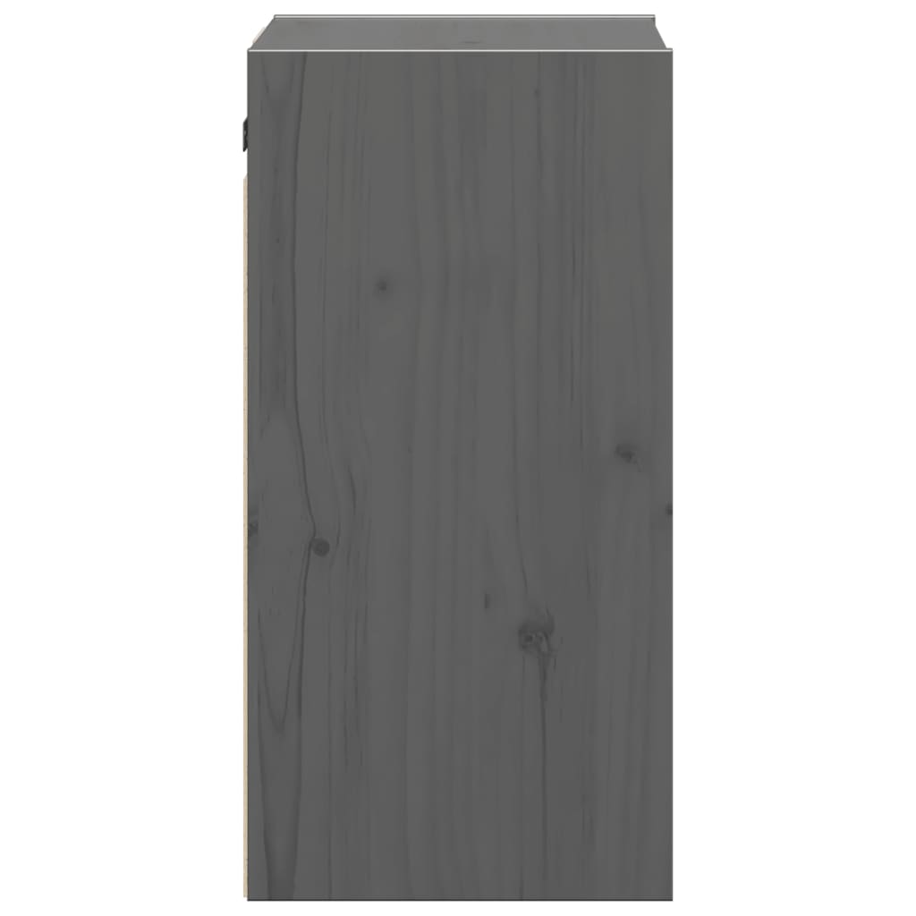 Armoires murales 2 pcs Gris 30x30x60 cm Bois de pin massif