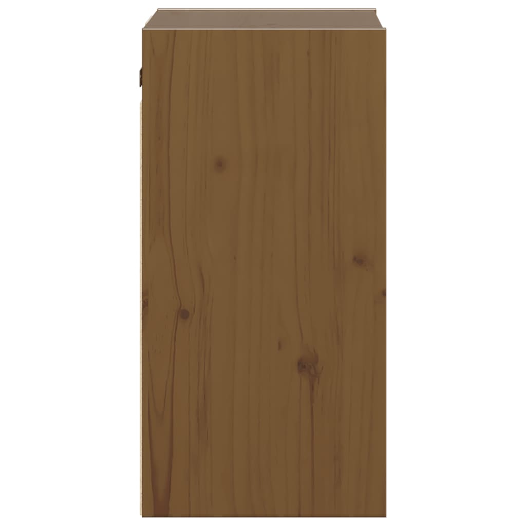 Armoires murales 2pcs Marron miel 30x30x60cm Bois de pin massif