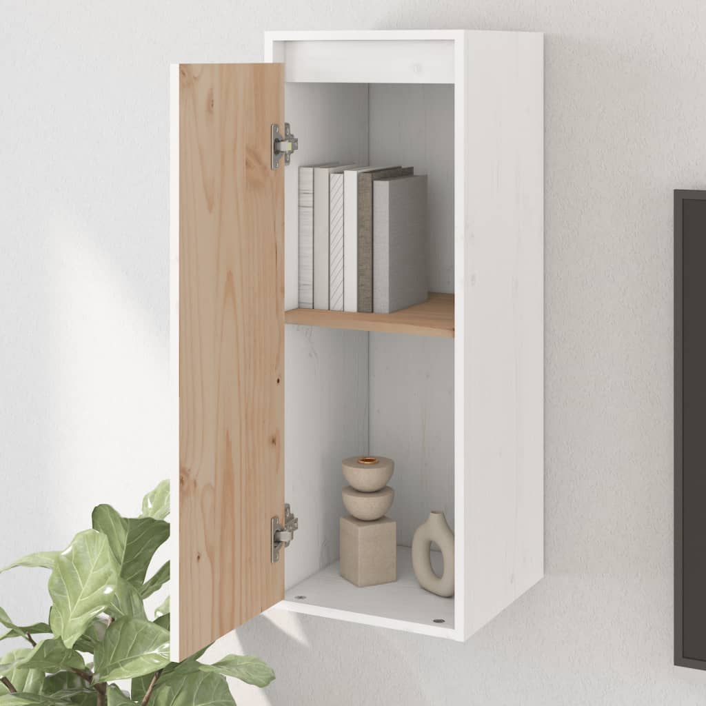 Armoire murale Blanc 30x30x80 cm Bois de pin massif