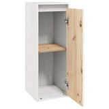 Armoire murale Blanc 30x30x80 cm Bois de pin massif