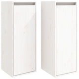 Armoires murales 2 pcs Blanc 30x30x80 cm Bois de pin massif