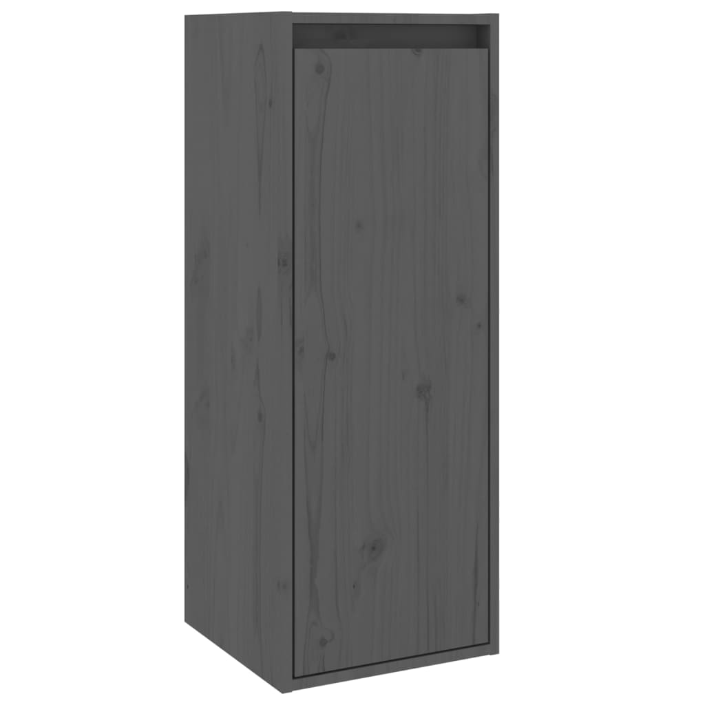 Armoire murale Gris 30x30x80 cm Bois de pin massif