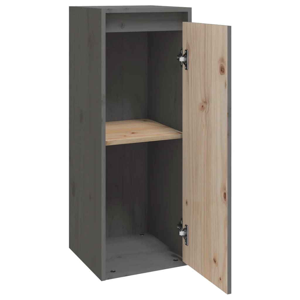 Armoire murale Gris 30x30x80 cm Bois de pin massif