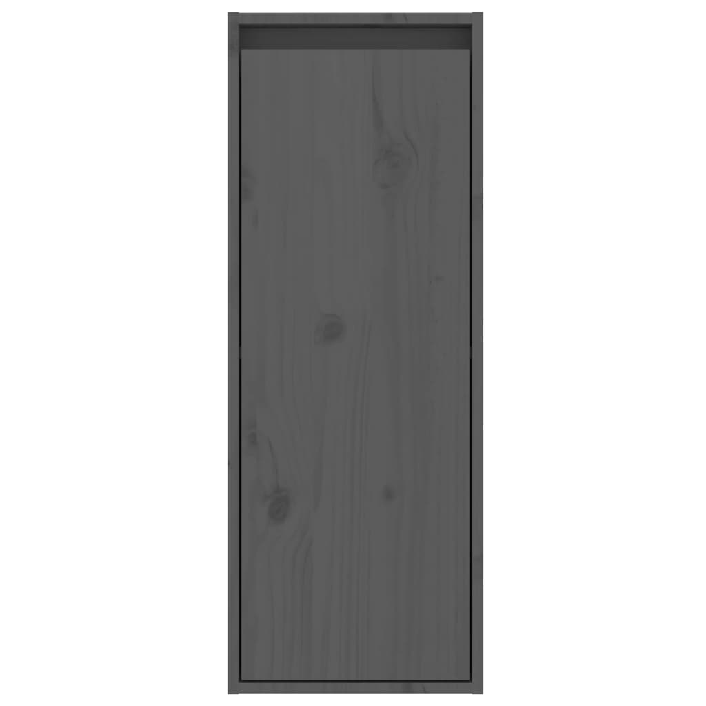 Armoires murales 2 pcs Gris 30x30x80 cm Bois de pin massif