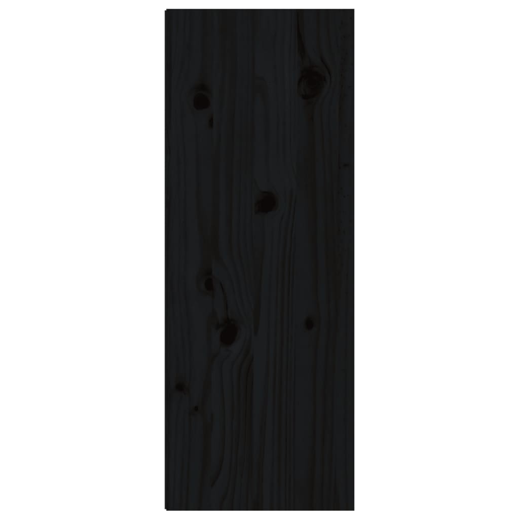 Armoire murale noir 30x30x80 cm Bois de pin massif