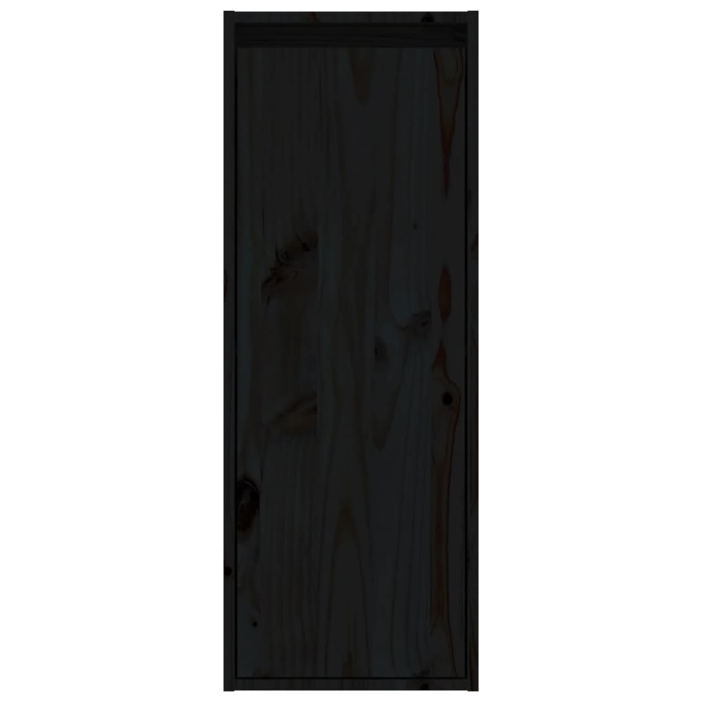 Armoires murales 2 pcs Noir 30x30x80 cm Bois de pin massif