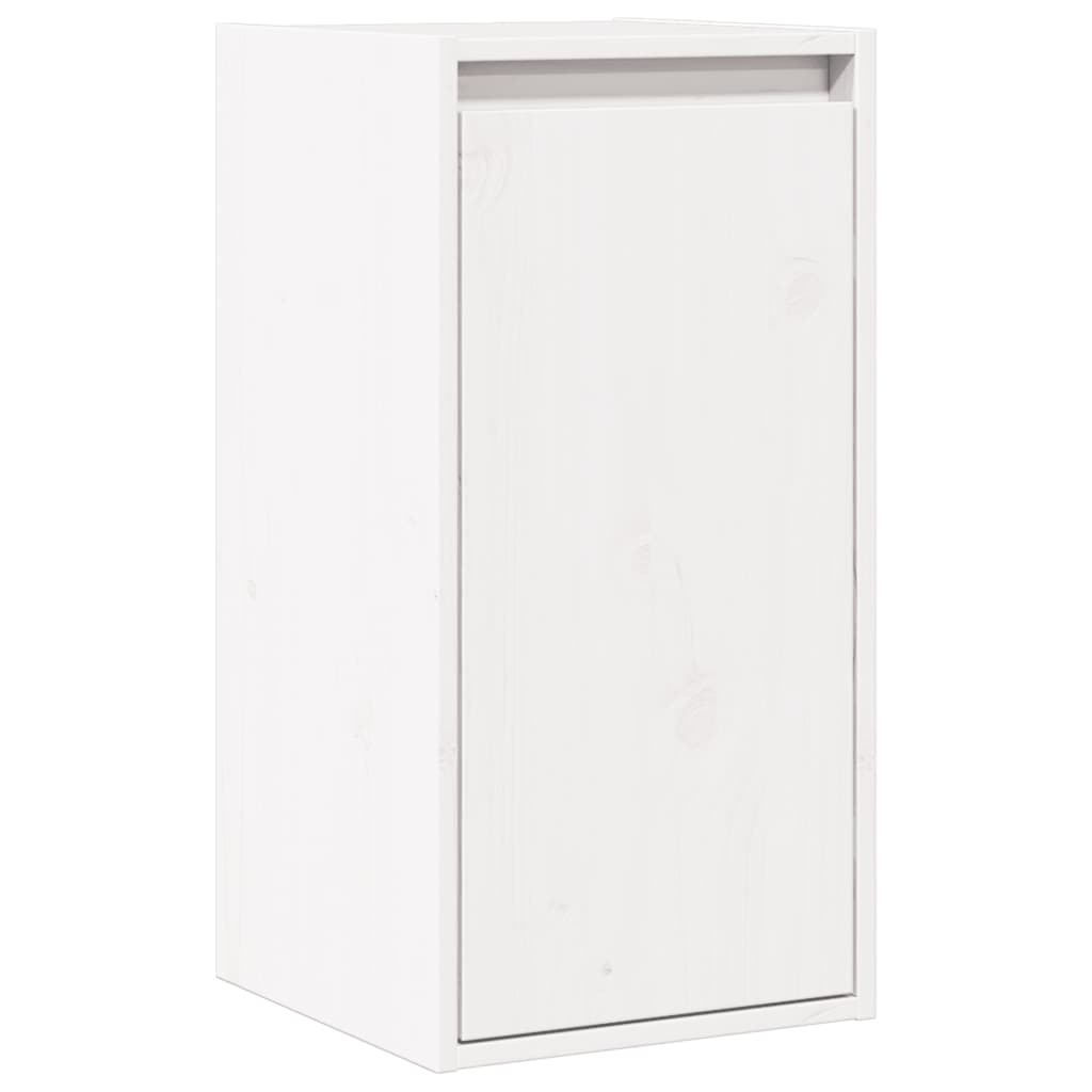 Armoire murale Blanc 30x30x100 cm Bois de pin massif