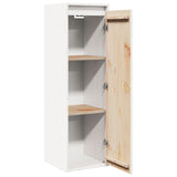 Armoire murale Blanc 30x30x100 cm Bois de pin massif