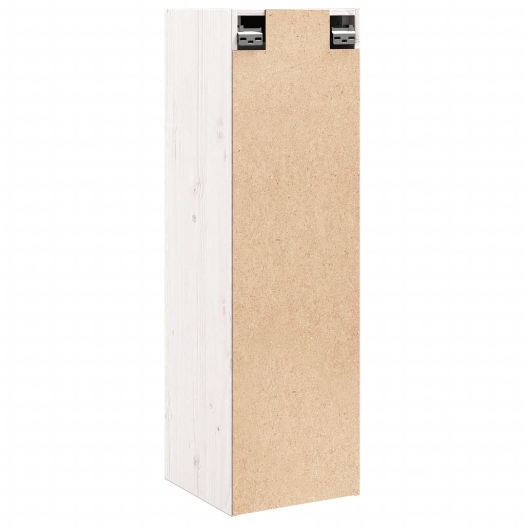 Armoire murale Blanc 30x30x100 cm Bois de pin massif