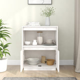 Buffet Blanc 60x34x75 cm Bois massif de pin