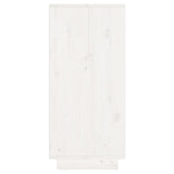 Buffet Blanc 60x34x75 cm Bois massif de pin