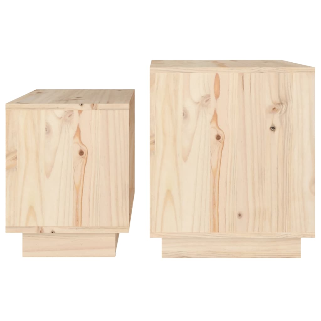 Tables basses gigognes 2 pcs Bois de pin massif