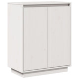 Buffet Blanc 60x34x75 cm Bois massif de pin