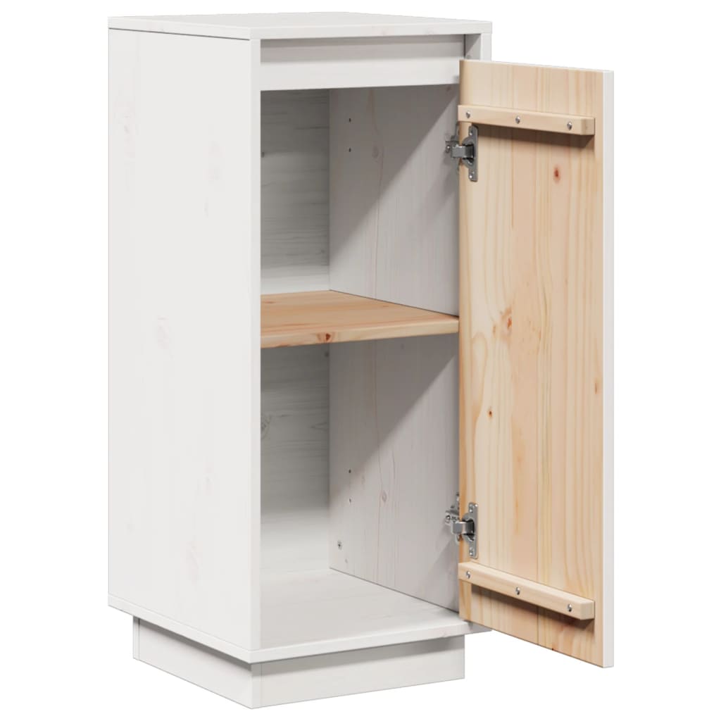 Buffets 2 pcs Blanc 31,5x34x75 cm Bois massif de pin