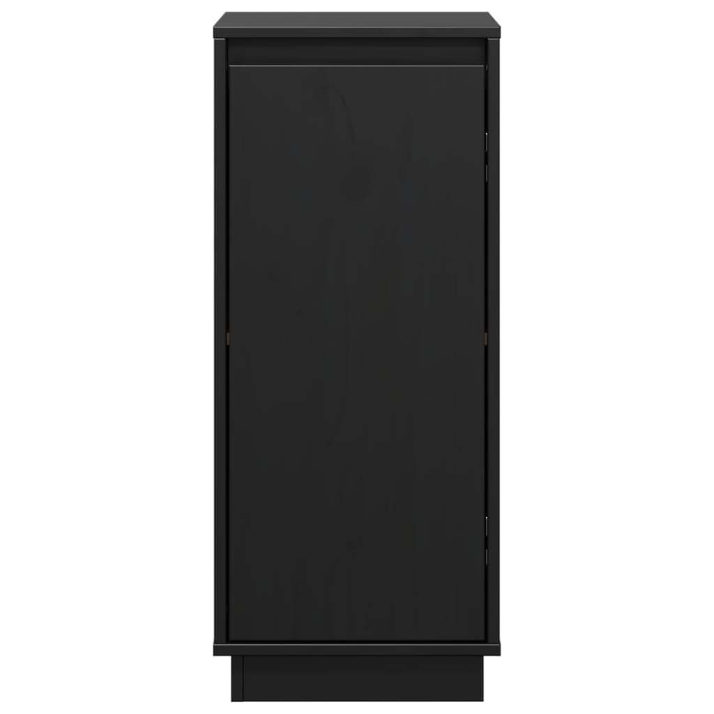 Sideboards 2 Stk. Schwarz 31,5x34x75 cm Massives Kiefernholz