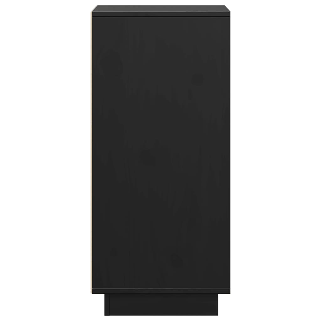 Sideboards 2 Stk. Schwarz 31,5x34x75 cm Massives Kiefernholz